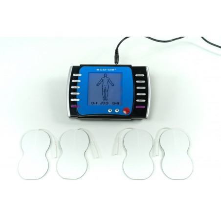 ECODE® Elettrostimolatore Muscolare TENS EMS con Massaggio  Stimolatore Elettrico a Correnti Riequilibranti per Dolore Schiena, Cervicale, Artrite, Contratture  Doppio Canale, 10 Modi e Display LCD