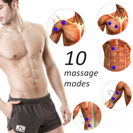 ECODE® Elettrostimolatore Muscolare TENS EMS con Massaggio  Stimolatore Elettrico a Correnti Riequilibranti per Dolore Schiena, Cervicale, Artrite, Contratture  Doppio Canale, 10 Modi e Display LCD