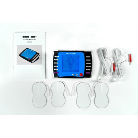 ECODE® Elettrostimolatore Muscolare TENS EMS con Massaggio  Stimolatore Elettrico a Correnti Riequilibranti per Dolore Schiena, Cervicale, Artrite, Contratture  Doppio Canale, 10 Modi e Display LCD