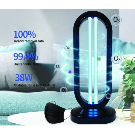 ECODE® Lámpara de Luz Ultravioleta UV con generación de Ozono para estancias de 45 50 m2, 38W , garantía 10000 Horas