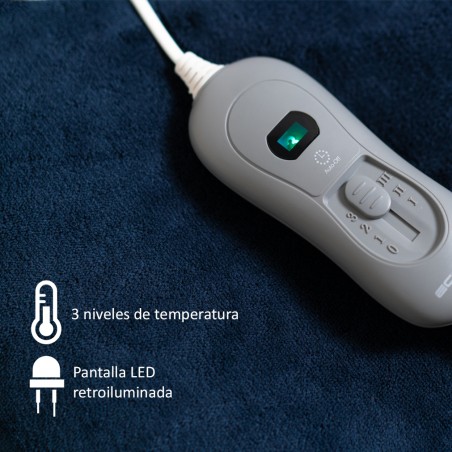 Comprar Manta Eléctrica Calienta Camas 180x130cm Azul