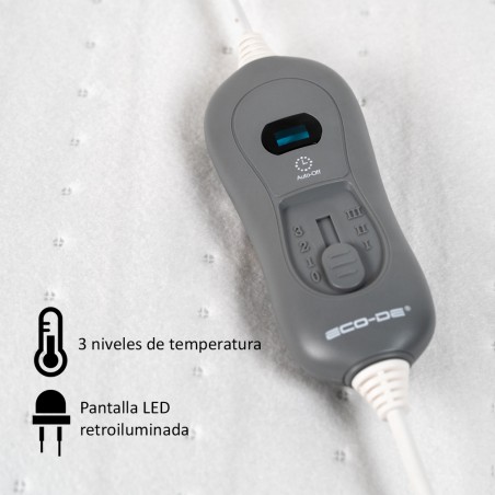 ECODE® Heated Beds 140 x 160 cm. Control with 3 heat levels, automatic shutdown 90 minutes, white color
