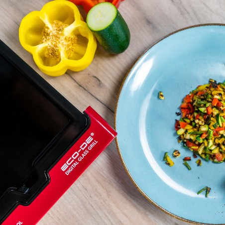 ECODE® Digital electric cooktop with adjustable thermostat and German Touch glass cooking surface