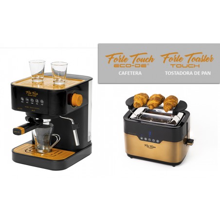 ECODE® FORTE TOUCH Espresso Machine + FORTE TOASTER Toaster Set. Breakfast appliance set
