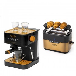 ECODE® FORTE TOUCH Espresso Machine + FORTE TOASTER Toaster Set. Breakfast appliance set