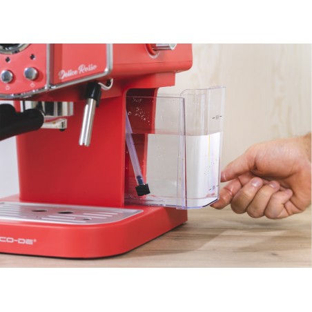 OUTLET ECODE® Machine a  café "DELICE ROSSO" 20 BAR, BUSE POUR MOUSSE, 1.5 L, EXPRESS, 1050 W