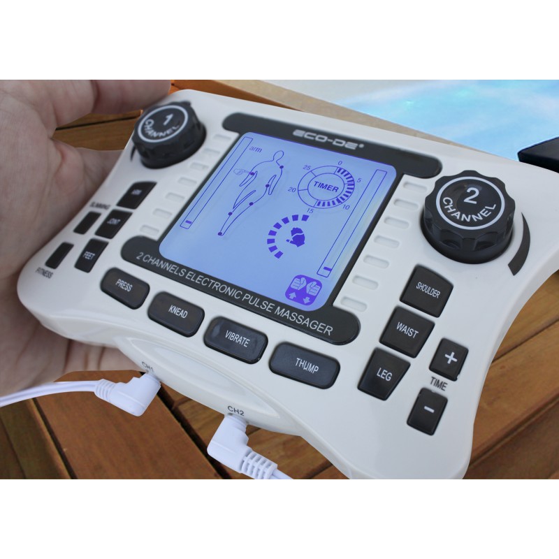 ECODE Electroestimulador digital doble canal Tens 4 Massager función  termoterápia ECO-311
