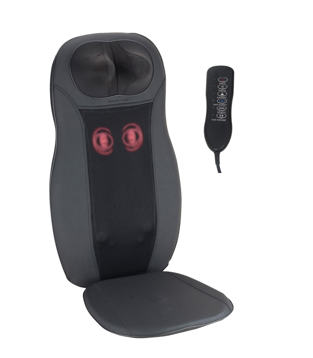 Cojín Respaldo Masaje Shiatsu con Rolling Calor infrarrojo ECO DE