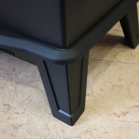 ECODE® Foyer électrique, chauffage 900/1800 watts avec thermostat réglable, véritable effet de feu avec bois décoratif