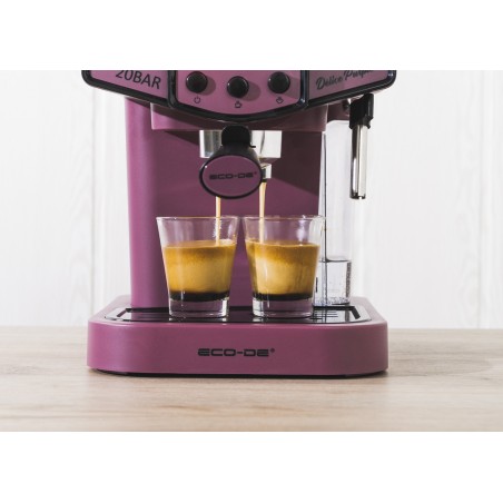 OUTLET ECODE® Machine a  café "DELICE PURPLE" 20 BAR, BUSE POUR MOUSSE, 1.5 L, EXPRESS, 1050 W