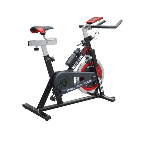 OUTLET ECODE® Vélo Spinning Evolution Tour. semi-professionnelle avec pulsomètre, écran LCD Roue d'inertie de 21kgrs