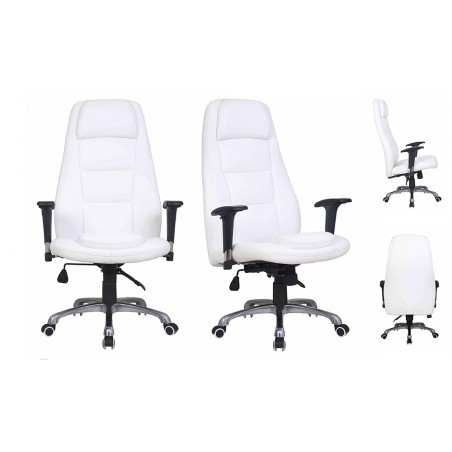 Silla de despacho giratoria en Polipiel color Blanco - ECO DE