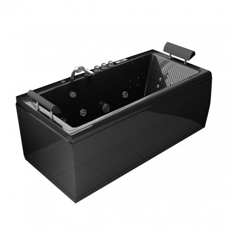 Baignoire balnéo noire ECO-DE 8529B Denia Black