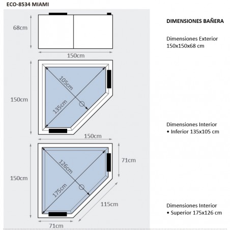 Miami Design Bubbelbad ECO-DE 8534 kopen