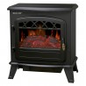 ECODE® Chimenea eléctrica, Calefactor 900/1800 Watts con termostato Regulable, Efecto Fuego Real con Leña Decorativa