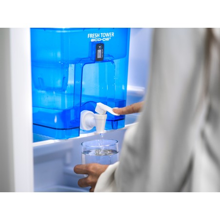 ECODE FRESH TOWER Gefilterde waterdispenser. BPA-vrij, digitale indicator, voor koelkast, inclusief compatibel filter