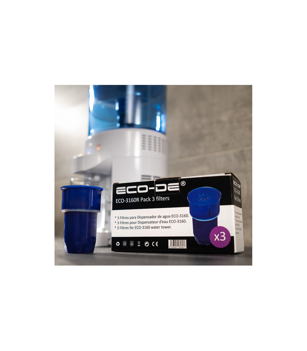 Dispensador de Agua Fría y Natural Fresh Filter Pure 2,8L