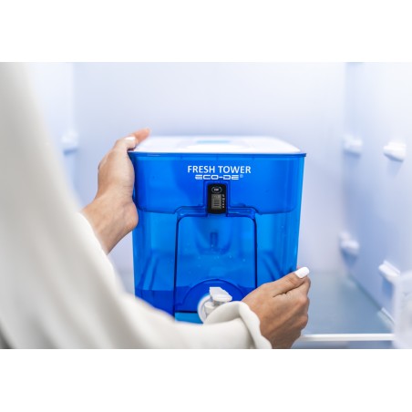 OUTLET ECODE® FRESH TOWER Spender für gefiltertes Wasser. BPA-freie, digitale Anzeige, für Kühlschrank, inklusive kompatiblem Filter