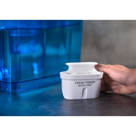 OUTLET ECODE® Dispenser Depuratore ed Erogatore Acqua Rubinetto con Filtro Compatibile, Caraffa Filtrante Fresh Water e Grande Serbatoio 9,5 L per Potabilizzare - Adatto al Frigo come Distributore Domestico