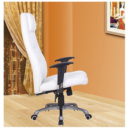 ECODE® Swivel office chair, height adjustable, removable armrests, black imitation leather 64x69x115-122cms