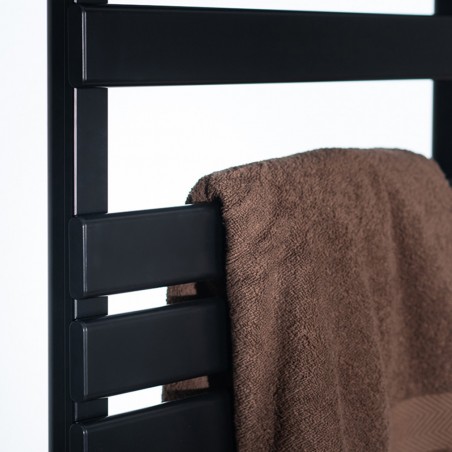 Electric Towel Rail Radiator with Legs Black 500W with App