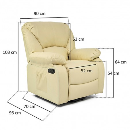 Comprar Sillón Masaje Monaco con Vibromotor Marrón - ECO DE