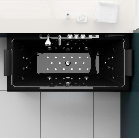 Black Whirlpool Bath ECO-DE 8529B Denia Black