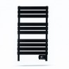 OUTLET ECODE® Electric Towel Rail with legs, 24/7 programming, Towel drying radiator, 500 W IP24, Towel Heater, WIFI, Control by Tuya APP, LED screen, Towel dryer, double installation kit on the floor or hanging. 105x56x2 cms. Black