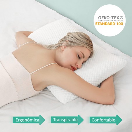 ECODE® 100% viscoelastic 135cm pillow Sensation. All measures