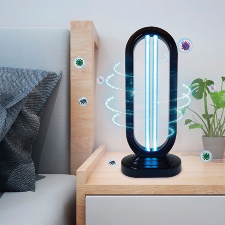 ECODE® Lampada UV  UVC Germicida con Luce LED a Ozono Disinfettante AntiMuffa per Ambienti Sanificante con Telecomando e Timer, Lampadina a Basso Consumo con Ozonizzatore per Stanze fino a 50 m2