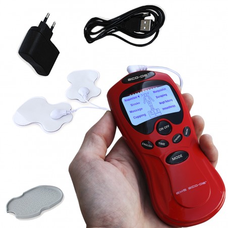 ECODE® Electroestimulador Muscular Portatil EMS con 8 Modos - Electro Estimulador Abdominal de Gimnasia Pasiva para Adelgazar, Reducir Barriga, Gluteos -Electroestimulacion Musculares y Abdominales