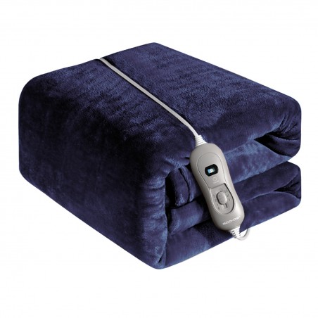 Elektrische deken bedwarmer 180x130cm blauw kopen