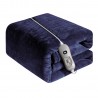 ECODE® Couverture chauffante 180 x 130 cm. Bouton avec 3 niveaux de chaleur, arret automatique 180 minutes, couleur bleue