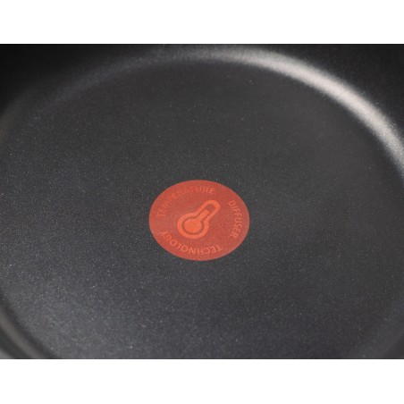 ECODE® Sarten de 24 cm para Induccion con Mango Extraible, Antiadherentes y Indicador de Temperatura optima - Apta para Horno, Lavavajillas y Todo Tipo de Cocinas - Aluminio Fundido Inoxidable