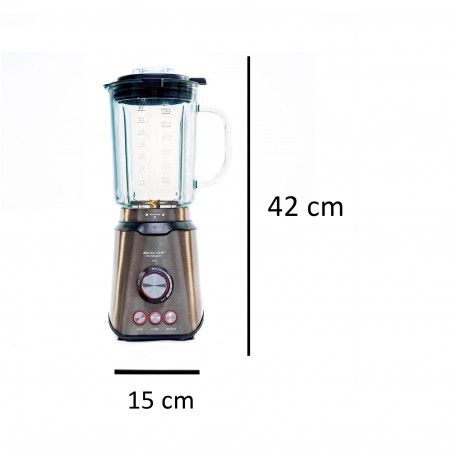 ECODE® American Glass 1250W Blender Titanblade Pro