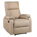ECODE® Manual Reclining Living Room Chair in Fabric with Interchangeable and Washable Padding on the Armrest, Zero Wall System with TV Viewing Position | Beige Reclining Living Room Armchairs
