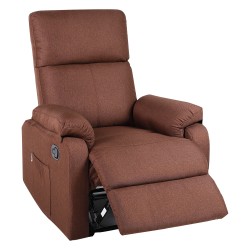 ECODE® Sillon Relax Reclinable Manual para Salon de Tela con Acolchado Intercambiable y Lavable en Reposa Manos, Sistema Pared Zero con Posición para Ver TV | Butacas Sillón Reclinables de Salón Negro