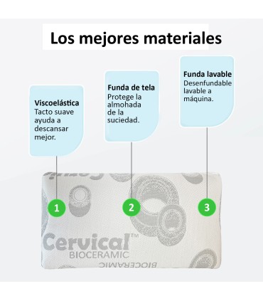 ECO-AL Oreiller viscoélastique a  100% VISCO Sensation. Toutes les mesures