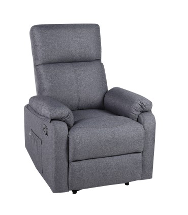 ECODE® Sillon Relax Reclinable Manual CON CALOR Y USB USB-C para Salon  Tela  Acolchado Intercambiable y Lavable en Reposa Manos, Sistema Pared Zero con Posición para Ver TV | Butacas Sillón Reclinables de Salón Gris oscuro