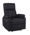 ECODE® Sillon Relax Reclinable Manual CON CALOR Y USB USB-C para Salon  Tela  Acolchado Intercambiable y Lavable en Reposa Manos, Sistema Pared Zero con Posición para Ver TV | Butacas Sillón Reclinables de Salón Negro