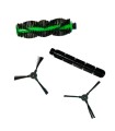 ECODE® recambio aspirador Absolut Carbon Pack 2 cepillos laterales + 2 Cepillos rodillo centrales