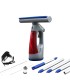 ECODE® Electric Window Cleaner with Extendable Handle, 200ml Removable Tank, 2 Microfiber Cloths, Drip Vacuum and 30 Minutes of Autonomy - Window Vacuum Cleaner