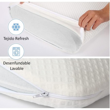 ECODE® VISCO 100% viscoelastic pillow Sensation 105 cm. All measures