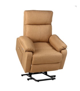 ECODE® Manual Fabric Recliner Lift Chair with Lumbar Heat, Washable Armrests, Zero Wall System, and USB Charging  Comfort for Seniors in Living Rooms or Small Spaces
