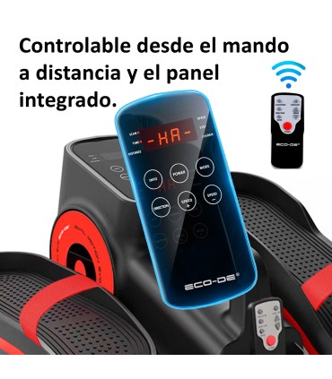 ECODE® Mini-Elektro-Ellipsentrainer mit 30 Geschwindigkeitsstufen, 5 Funktionen, Pedalen mit Riemen, LED-Anzeige, Fernbedienung, leise und tragbar – Elektrischer Pedaltrainer für Senioren und ältere Menschen