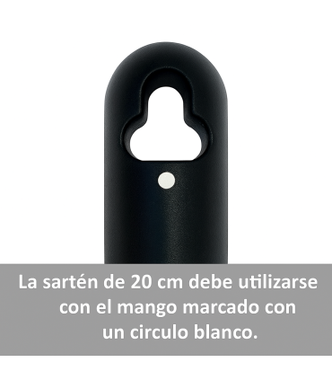 ECODE® 20 cm Induktionspfanne mit abnehmbarem Griff, Antihaftbeschichtung und optimaler Temperaturanzeige - Geeignet für Backofen, Geschirrspüler und alle Arten von Küchen - Rostfreier Aluminiumguss