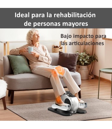 ECODE® Mini Eliptica Electrica con 30 Niveles de Velocidad, 5 Funciones, Pedales con Correas, Pantalla LED, Mando a Distancia, Silenciosa y Portable - Pedaleador Electrico para Mayores y Ancianos ELLIPTICAL MOTION
