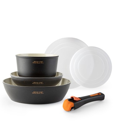Set 3 Sartenes Cerámica y Granito Mango Extraible - ECO DE