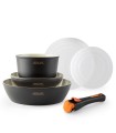 Set 3 Pentole Ceramica e Granito con Manico Removibile - ECO DE