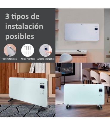 Radiador con Wifi y App de Bajo Consumo EcoWarm 750-1500W